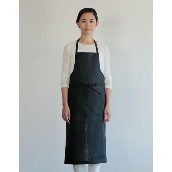 fog linen work（フォグリネンワーク） リネンフルエプロン ネイビー