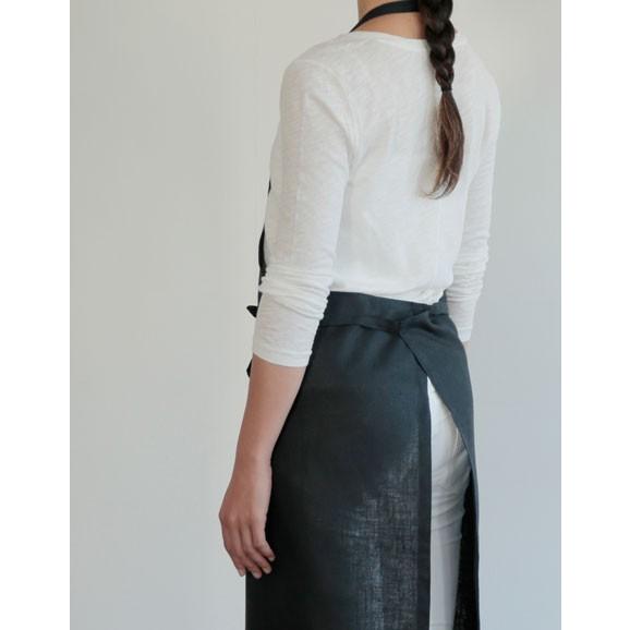 fog linen work（フォグリネンワーク） リネンフルエプロン ネイビー