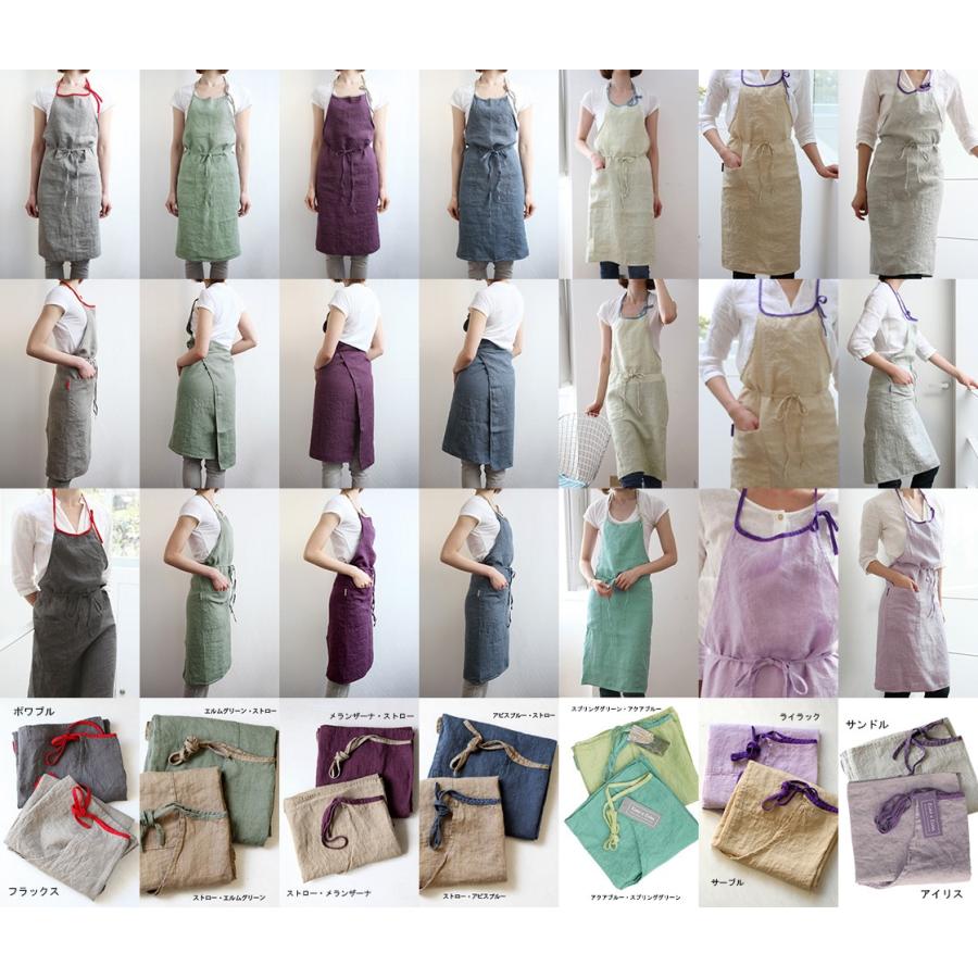 最終値下げ　lino e lina エプロンドレス　リーノエリーナ フルエプロン マノン _ オールドローズ