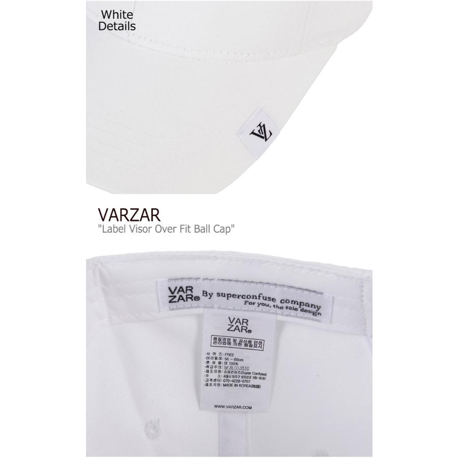 【即納/国内配送】バザール キャップ VARZAR 正規販売店 Label Visor Over Fit Ball Cap ラベル バイザー オーバーフィット ボールキャップ varzar647/8 ACC｜a-labs｜04