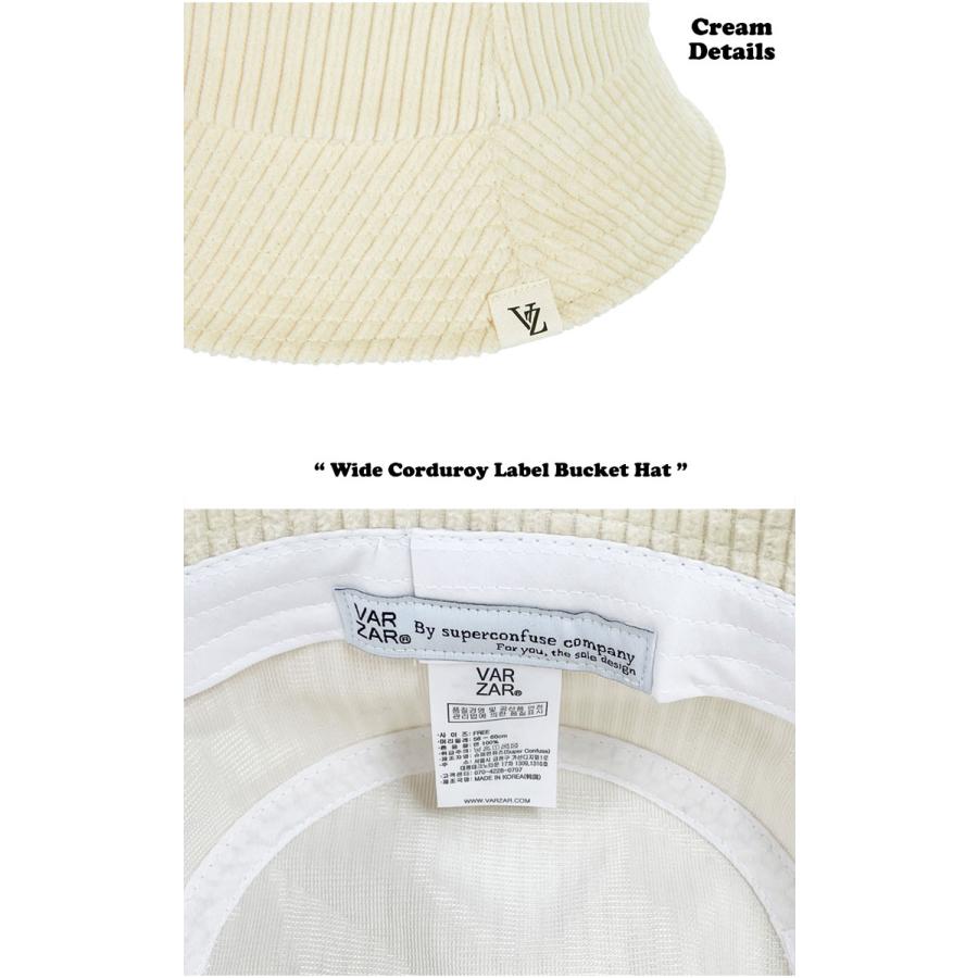 バザール バケットハット VARZAR 正規販売店 Wide Corduroy Label Bucket Hat ワイド コーデュロイ ラベル バケット ハット 全6色 varzar904/5/6/7/8/9 ACC｜a-labs｜05