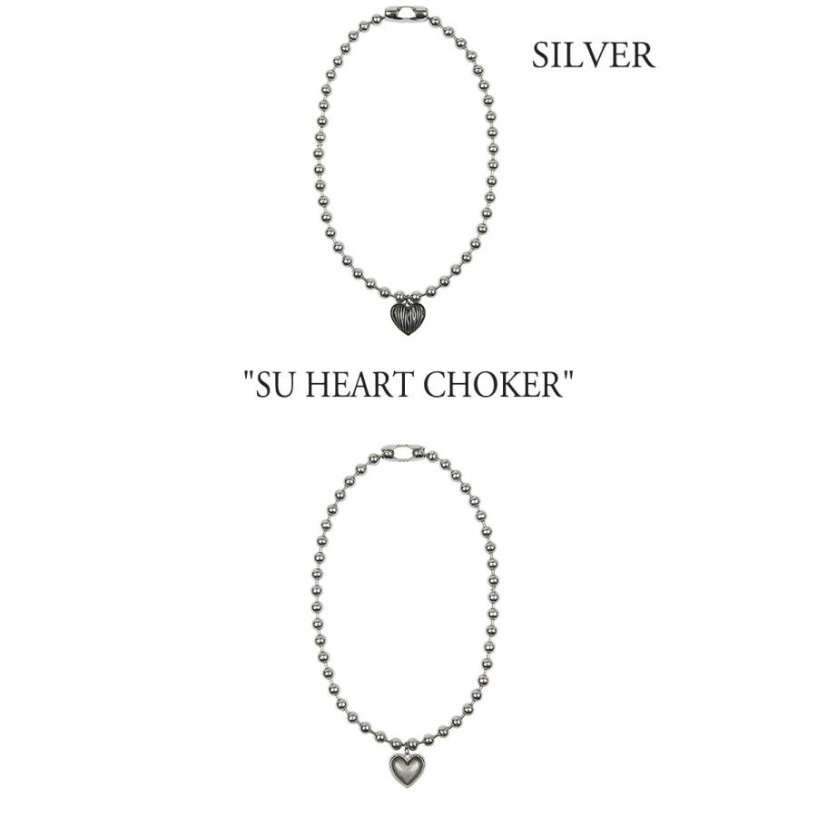 ラブ イズ トゥルー ネックレス LUV IS TRUE レディース SU HEART CHOKER su ハート チョーカー SILVER シルバー 韓国アクセサリー 4789037 ACC｜a-labs｜02