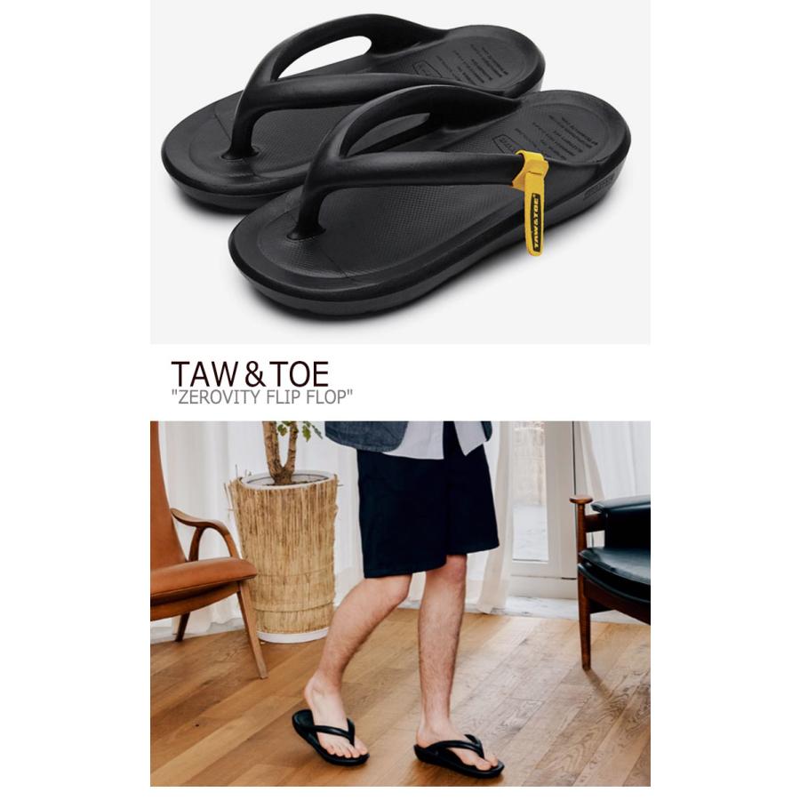 【即納有/国内発送】トー＆トー サンダル TAW＆TOE メンズ レディース ZEROVITY FLIP FLOP フリップ フロップ BLACK ブラック ZFFBLA シューズ｜a-labs｜02