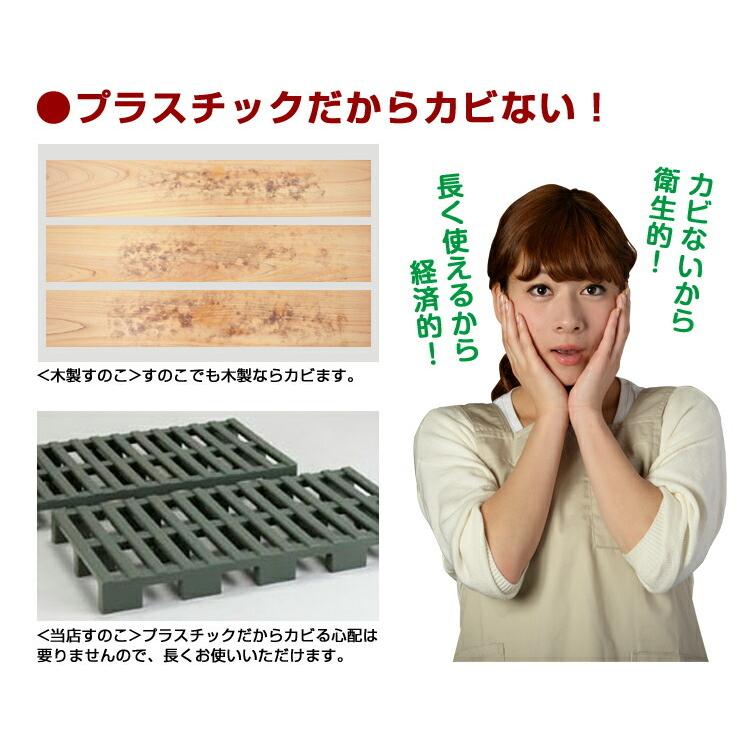 NEW 押入れ すのこ １台 連結タイプ 日本製【スノコ 布団 マット 毛布 収納 プラスチック クローゼット 通気性 クリーン パレット カビ |  | 03