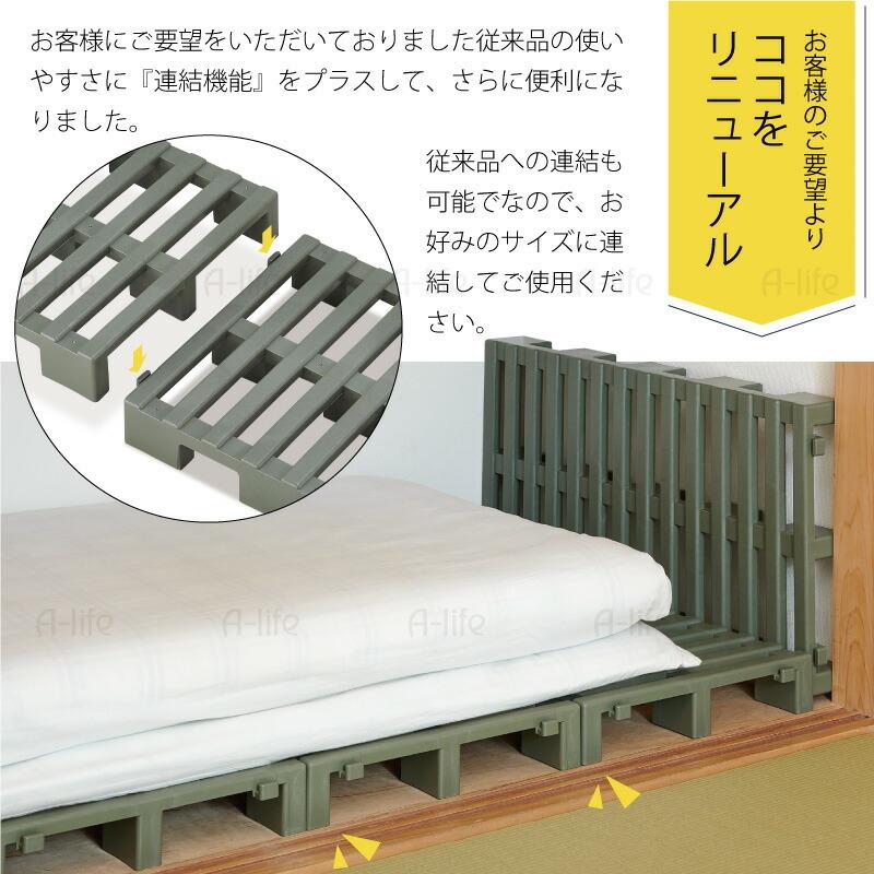 NEW 押入れ すのこ １台 連結タイプ 日本製【スノコ 布団 マット 毛布 収納 プラスチック クローゼット 通気性 クリーン パレット カビ |  | 06