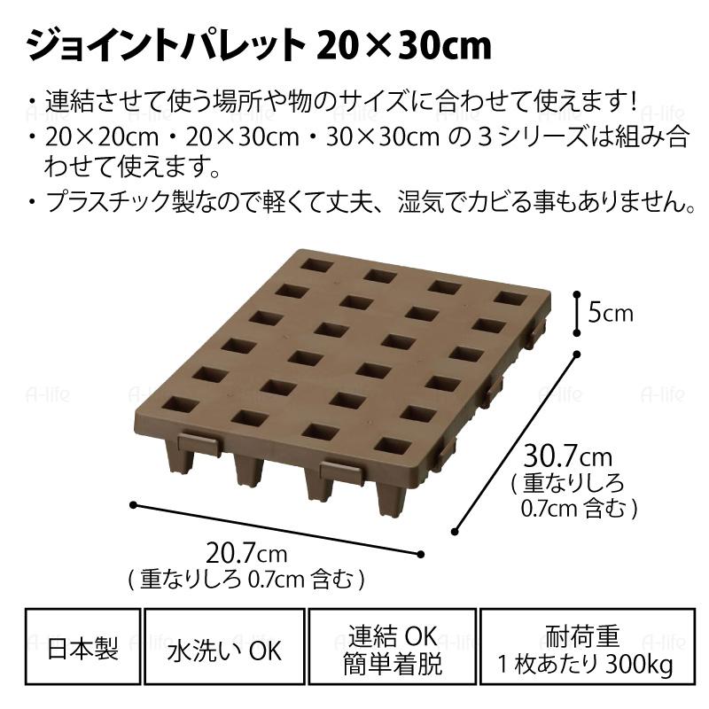 日本製 ジョイントパレット ミニ 20×30cm 2枚 連結 プラスチック
