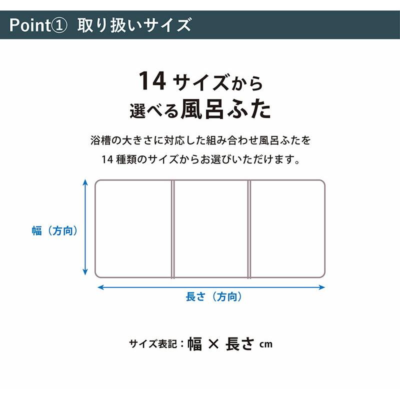 風呂ふた 組合せ 78×158cm・３枚組 UV加工 防カビ 加工 軽量 風呂蓋 風呂フタ お風呂 ふた 軽い ホワイト コンパクト  【W16】78×158cm・３枚組の画像