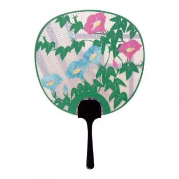 日本製(MADE IN JAPAN) 飾りうちわ 白露 (緑) 1021