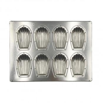 松永製作所 シリコン加工 シルバー　ミニマドレーヌ天板12P　5枚セット　中古品 シルバー天板 ミニマドレーヌ型 15P シリコン付 1個入 松永製作所