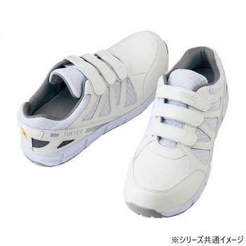 アイトス 51659 セーフティシューズ (耐油耐滑静電面ファスナー) (男女兼用) ホワイト 24cm