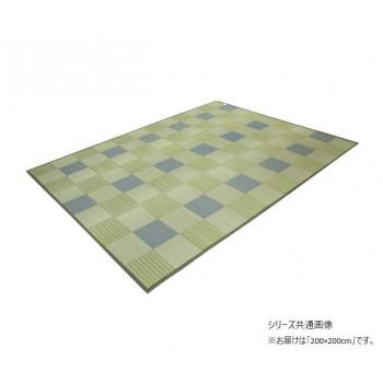 テスラ 茶染紋織 い草ラグ (裏貼加工) グリーン 200x200cm テスラ 茶染紋織 い草ラグ (裏貼加工) グリーン 200x200cm