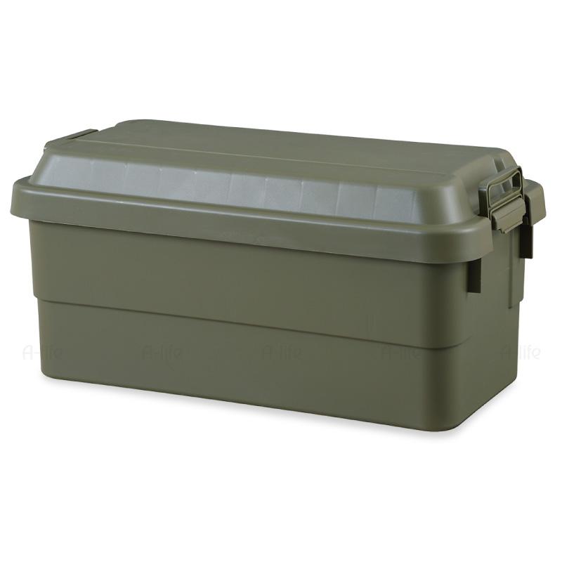 収納ケース 70L グレー カーキ 1個 収納ボックス ガレージ 収納