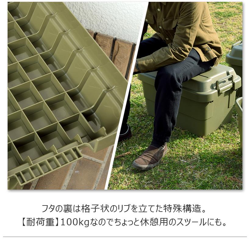 収納ケース 70L グレー カーキ 1個 収納ボックス ガレージ 収納