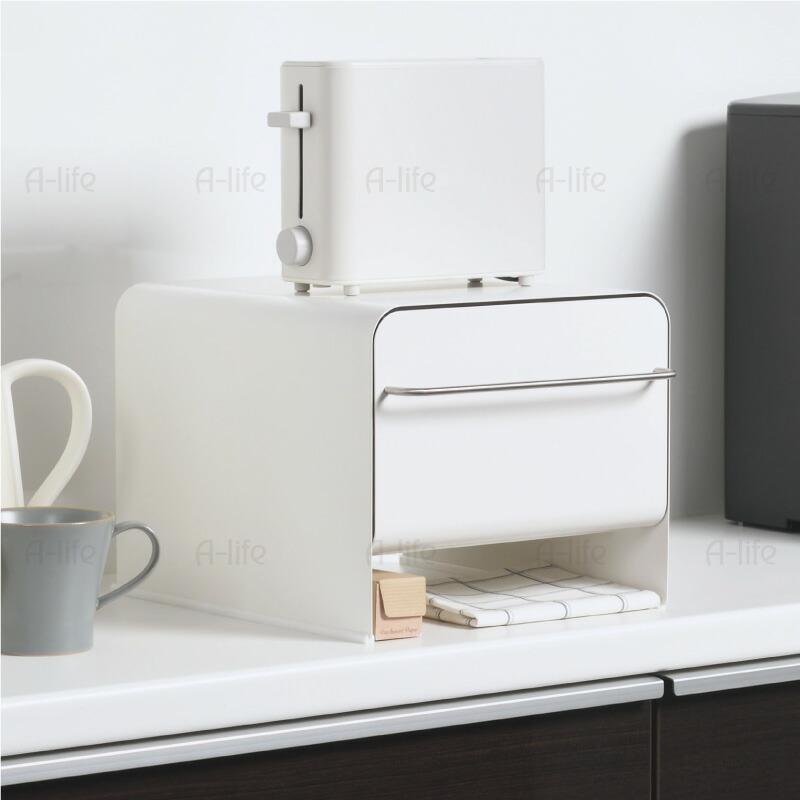 トースター仕合わせ ブレッドケース Ｓ大きさ 抽き出し 納める 白いこと 薄墨色 トースター 置き台 納める ブレッドドロワー 食麺麭入れもの カウンタ上納める