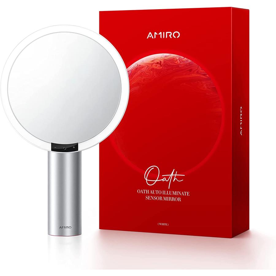 AMIRO Oath LEDミラー ライトミラー 化粧鏡 特許Pure-Luxリング導光技術 18段階明るさ調節 人感センサー メモリー機能 化粧ミラー 女優ミラー メイクミラー｜a-lifeshop｜02