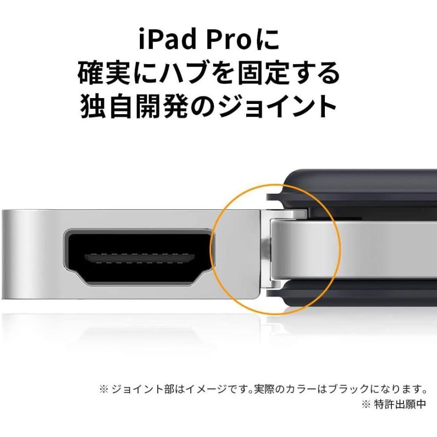 HyperDrive iPad Pro専用 6in1 USB-C Hub シルバー 正規品 HP16177 拡張 6ポート 4K PD機能 HDMI変換アダプター USB 3.1ポート USB-Cポート usbcハブ｜a-lifeshop｜06