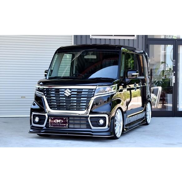 【ACURA】単色塗装仕上·Fスポイラー:スペーシアカスタム(MK53S) スペーシアカスタム MK53S フロントフラップスポイラー エアロ