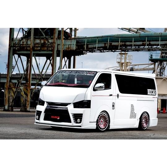 ハイエース200系/4型以降/フロントバンパーのみ/K-BREAK/ビーキャス/ナロー用/1E7 K-BREAK 「ケイブレイク F200L」200系ハイエース（標準車）4型用グリル