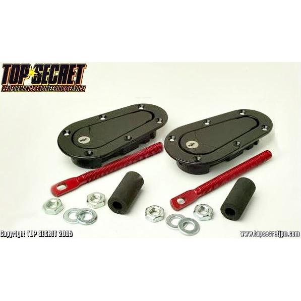 トップシークレット 汎用キー付き エアロキャッチ フラットボンピン ｘ左右 Top rocatch 総合カー用品店 A Line Japan 通販 Yahoo ショッピング