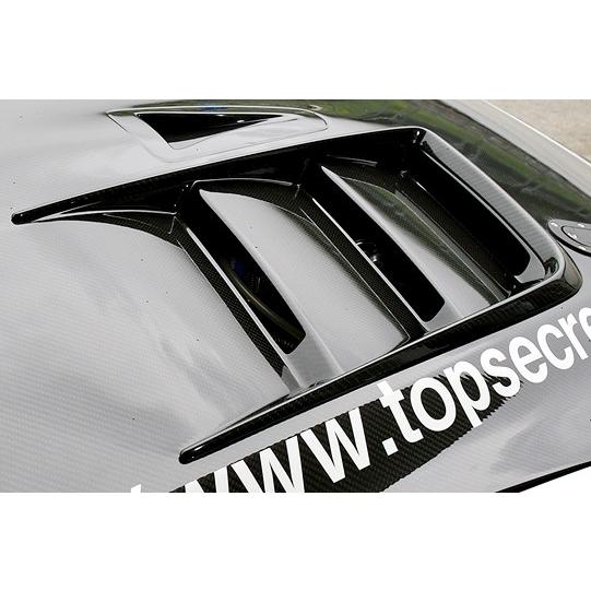 トップシークレット」GT-R（R35）用ボンネットダクトフィンx左右