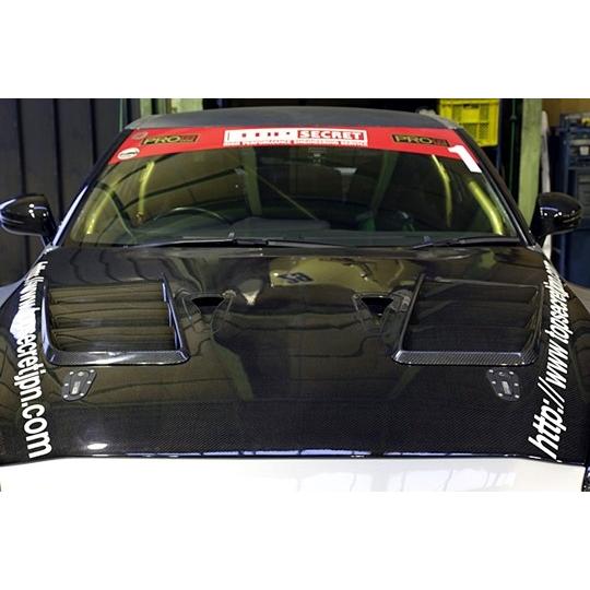 トップシークレット」GT-R（R35）用ボンネットダクトフィンx左右