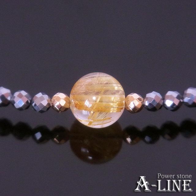 ルチルクォーツ＆テラヘルツネックレス 50cm ppw338 爆買 : A-Line