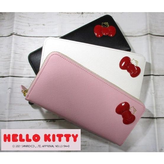 ハローキティ 財布 レディース 長財布 ラウンド キティ HELLO KITTY ブランド 本革 とっても可愛い エレガンスシリーズ サンリオ公式 正規品 12160 おまけ付き｜a-little