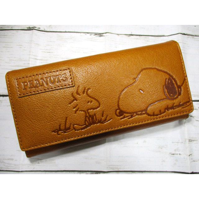 SNOOPY（スヌーピー） 財布 レディース 長財布 かぶせ ブランド 本革