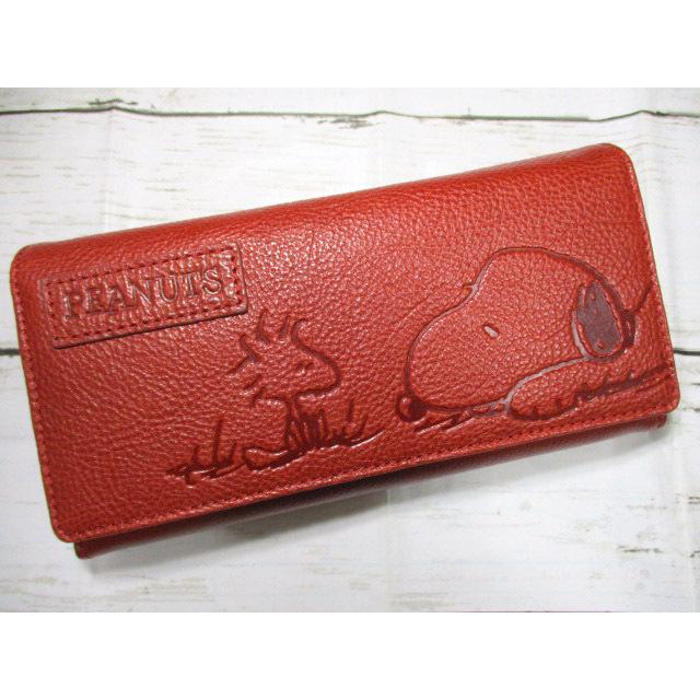 SNOOPY（スヌーピー） 財布 レディース 長財布 かぶせ ブランド 本革 