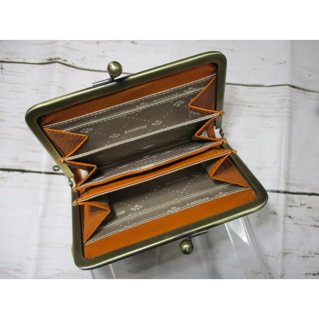 スヌーピー 財布 レディース がま口 SNOOPY ブランド 本革 手触りの  