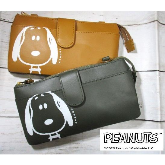 スヌーピーのイラストプリント ブランド A 長財布 スヌーピー スヌーピー 本革 毎日配送 P Little 財布 ポシェット 財布 ブランド バッグ Usステッカー おまけ付き レディース