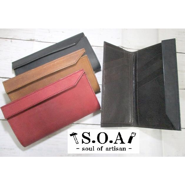 SALE 財布 レディース メンズ 長財布 かぶせ 束入れ スリム S.O.A ブランド 本革 日本製 こだわりの逸品 78022 おまけ付き 財布 レディース メンズ 長財布 かぶせ 束入れ ブランド スリム S.O.A
