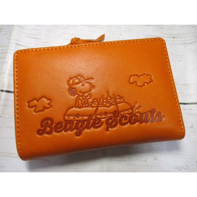 スヌーピー 財布 レディース 二つ折り L字ラウンド SNOOPY 本革 Beagle Scouts ビーグルスカウト 可愛いデザイン 73064 おまけ付き SNOOPY（スヌーピー） 財布 レディース 二つ折り L字ラウンド 本革
