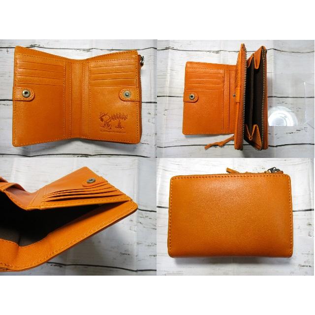 SNOOPY（スヌーピー） 財布 レディース 二つ折り L字ラウンド 本革