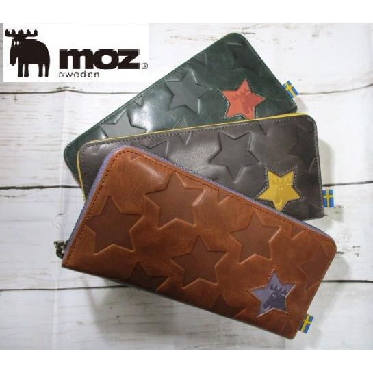 財布 レディース 長財布 ラウンド モズ moz ブランド 本革 star スター