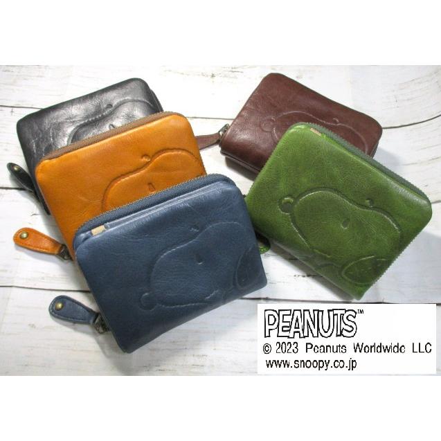 スヌーピー 財布 レディース 二つ折り ラウンド SNOOPY 本革 MOTHERS POPなカラーデザイン 73165 おまけ付き♪ SNOOPY（スヌーピー） 財布 レディース 二つ折り ラウンド 本革