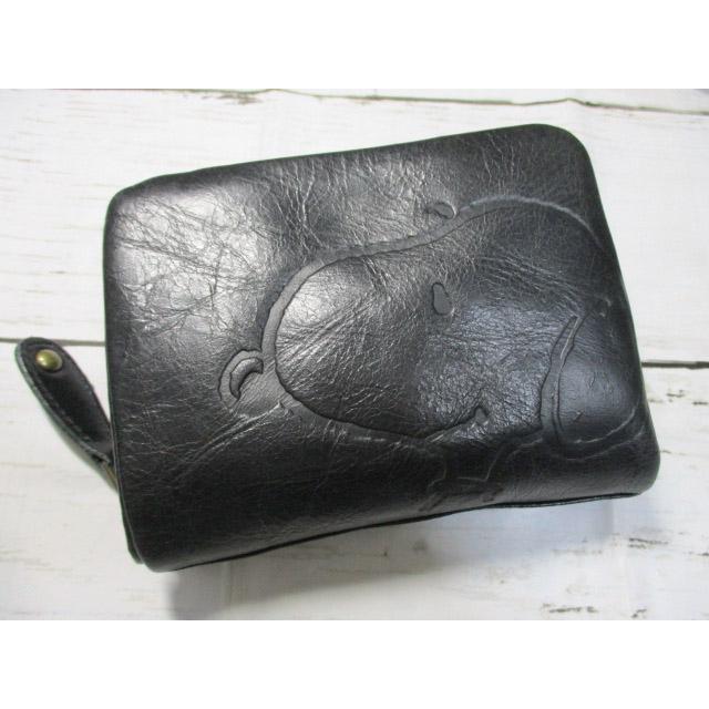 SNOOPY（スヌーピー） 財布 レディース 二つ折り ラウンド 本革