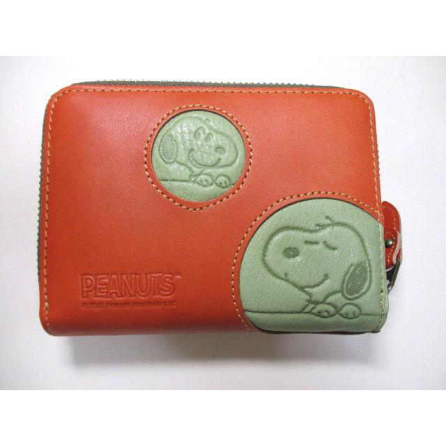 SNOOPY（スヌーピー） 財布 レディース 二つ折り ラウンド ピーナッツ