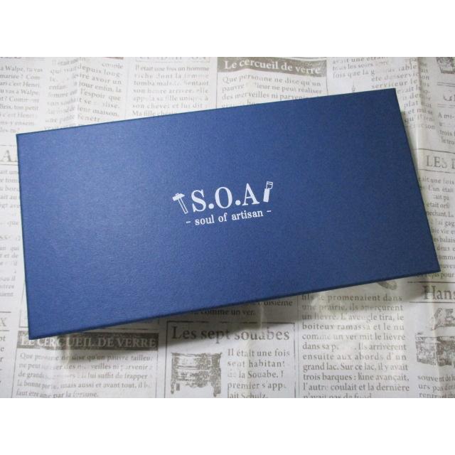 財布 メンズ 長財布 かぶせ 束入れ ブランド スリム 薄マチ S.O.A