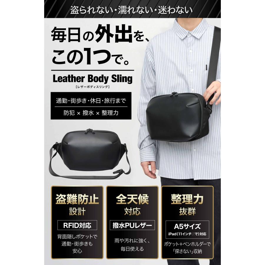 REGiSTA（レジスタ） ボディバッグ メンズ RFID スキミング防止 ワン