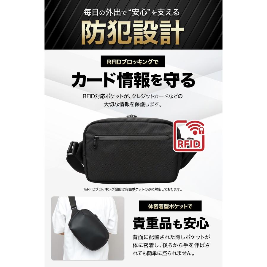 REGiSTA（レジスタ） ボディバッグ メンズ RFID スキミング防止 ワン