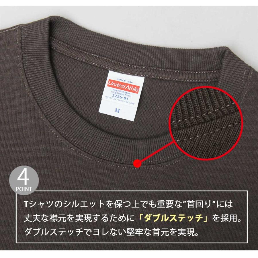 Tシャツ 長袖 ロンT レディース メンズ 厚手 オーガニックコットン使用 大きいサイズ ビッグシルエット ゆったり リブ 無地｜a-m-s｜06