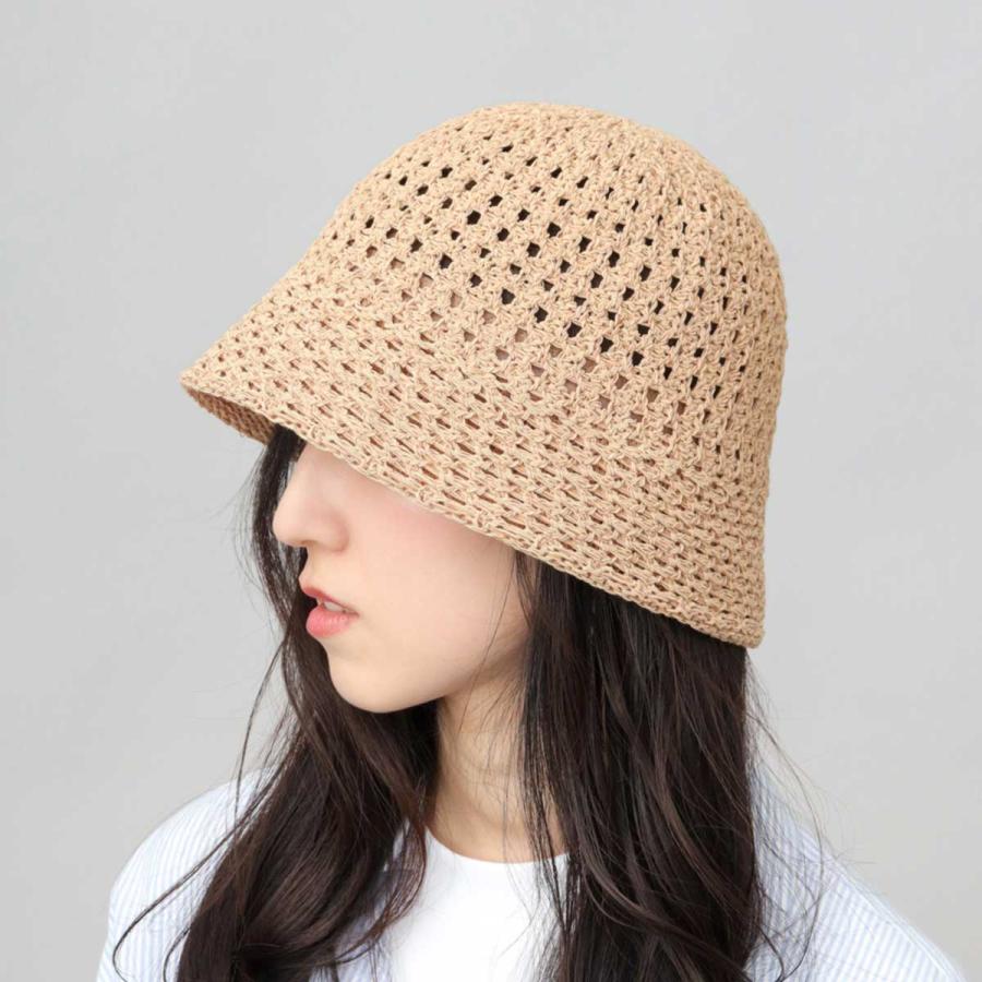 A.M.S. ハット クロシェハット 編み込み ニット バケットハット メンズ