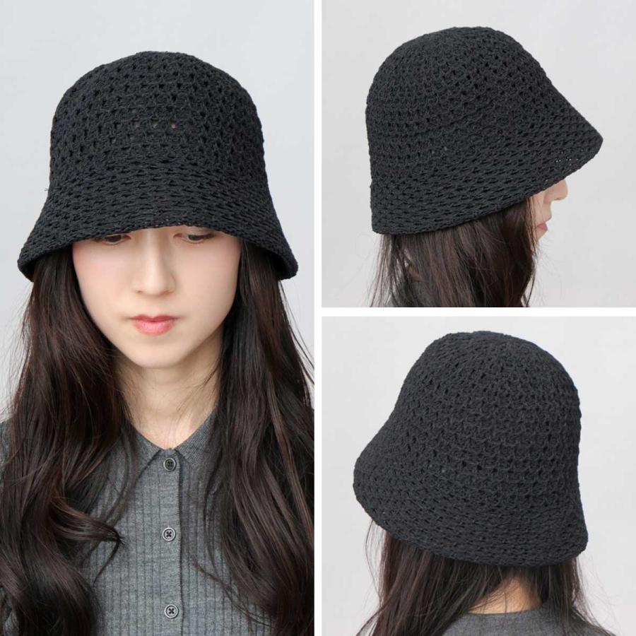 A.M.S. ハット クロシェハット 編み込み ニット バケットハット メンズ