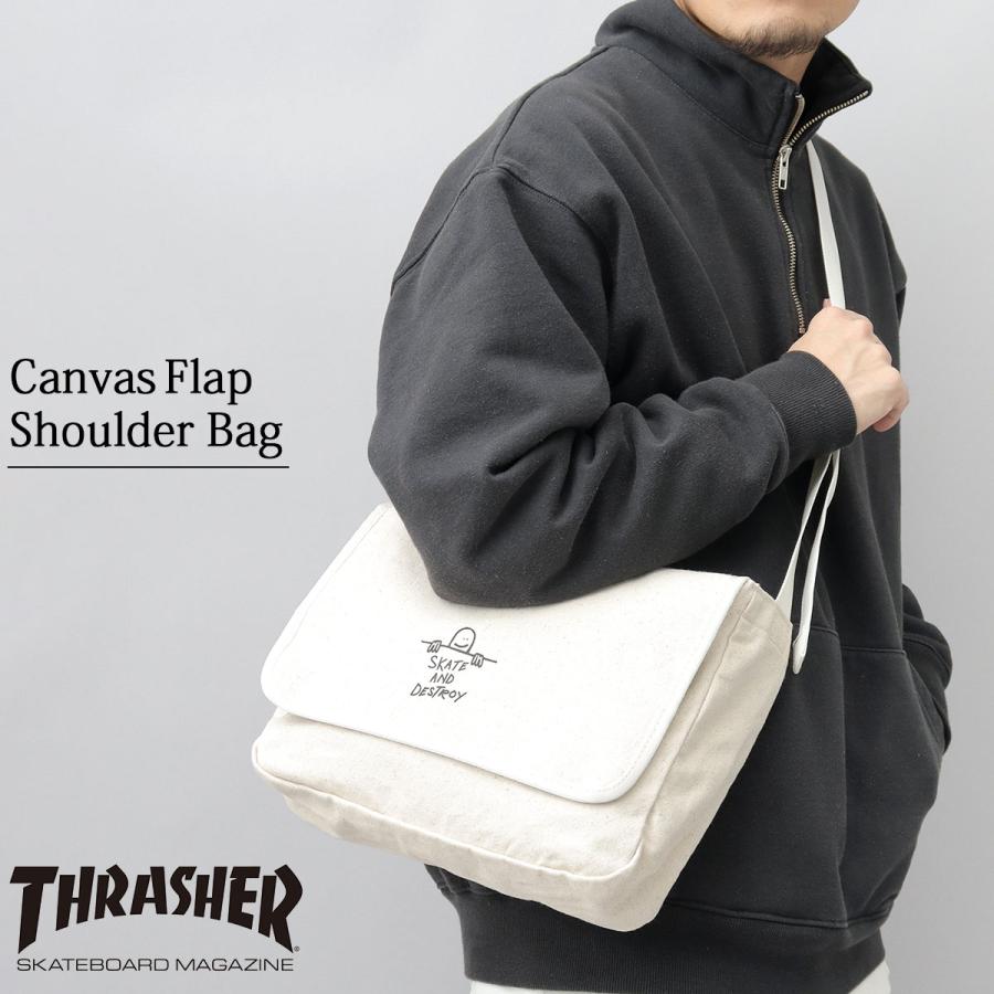 THRASHER（スラッシャー） マークゴンザレス ショルダーバッグ フラップショルダー バッグ メンズ レディース フラップ 斜め掛け  キャンバス生地 : A.M.S. - 通販 - Yahoo!ショッピング