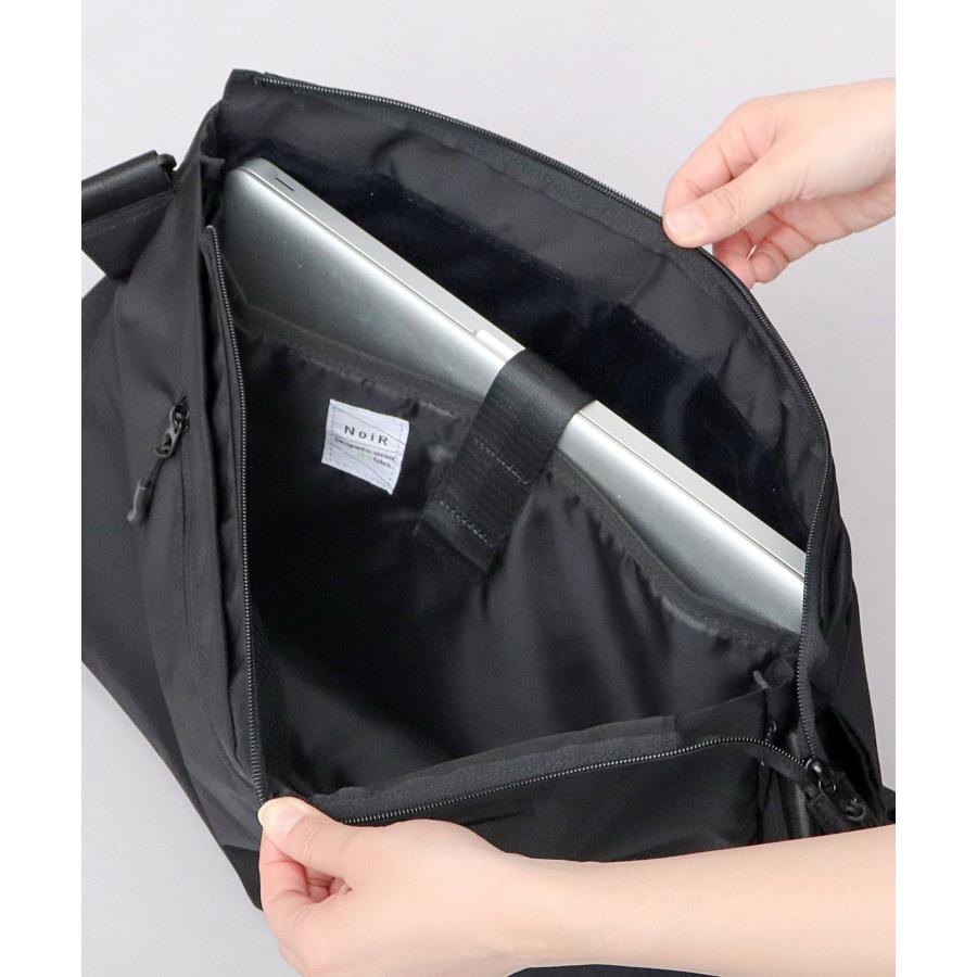 NoiR メッセンジャーバッグ メンズ レディース 撥水 レインカバー付き