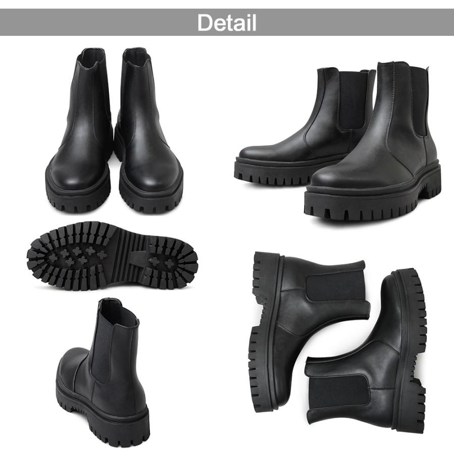 glabella サイドゴアブーツ メンズ 厚底 黒 チェルシーブーツ glabella サイドゴアブーツ メンズ 厚底 黒 チェルシーブーツ