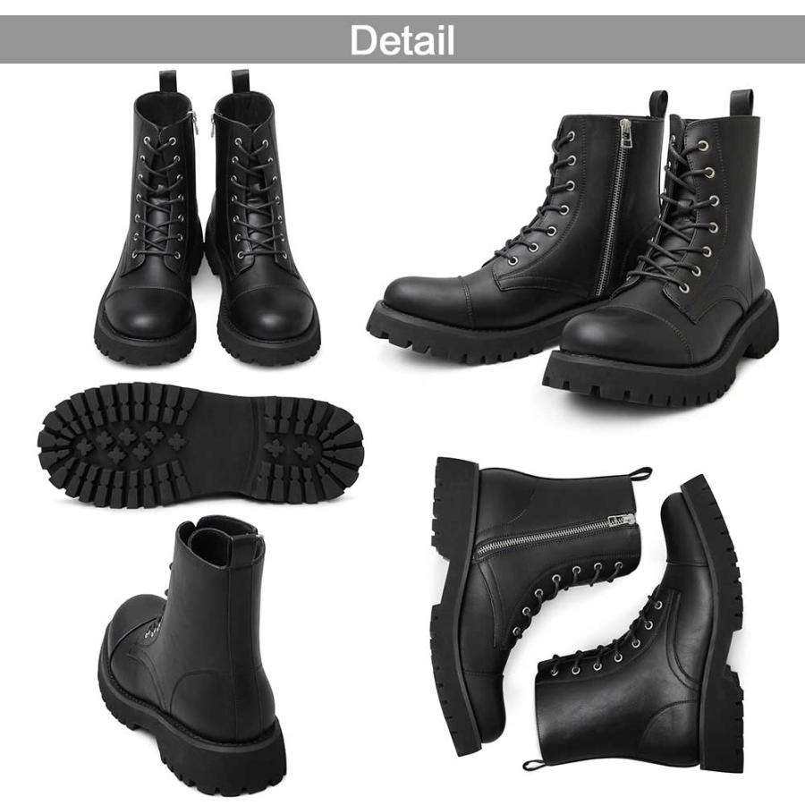 ミリタリーブーツ 黒 ハイカット 楽天市場】コンバットブーツ メンズ ハイカットスニーカー 本革