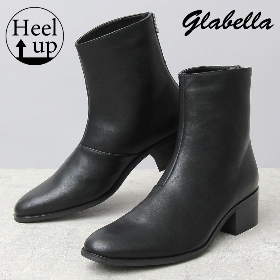 glabella（グラベラ） ヒールブーツ メンズ ショートブーツ 無地