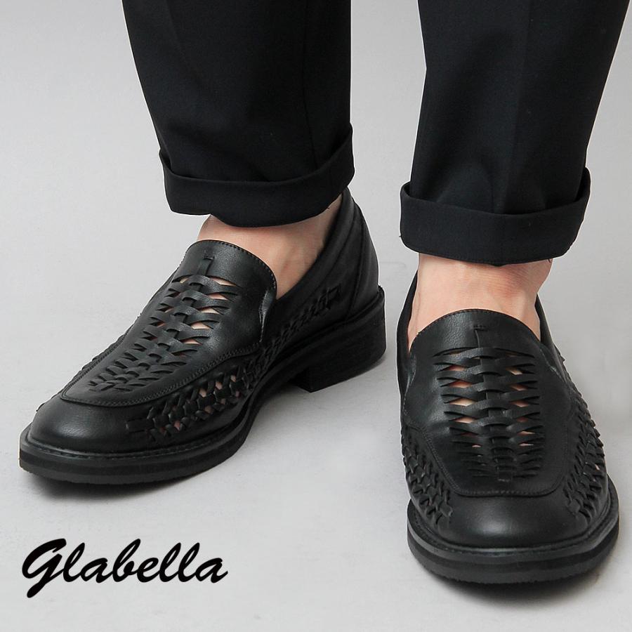 glabella（グラベラ） スリッポン メンズ ドレスシューズ 編み込み フォーマル 黒 : A.M.S. - 通販 - Yahoo!ショッピング